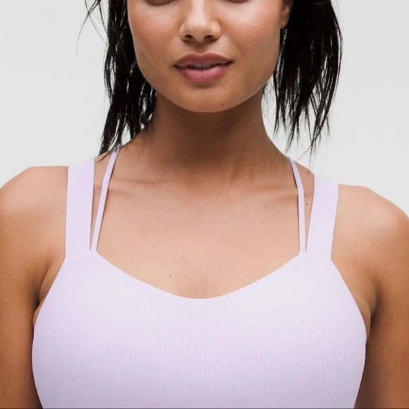 Lululemon Lavender Frost Like A Cloud Longline Bra Light Support D/DD Cup Size 8 - Picture 2 of 10